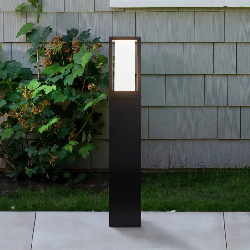 Sokkellamp Avenue, zwart, hoogte 45 cm, metaal van Searchlight in Zwart, Wit – productfoto