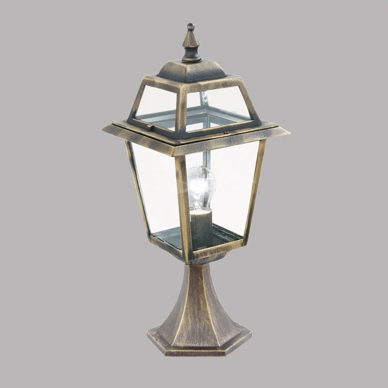 Sokkellamp New Orleans, zwart-goud van Searchlight in Zwart-goud, Transparant – productfoto
