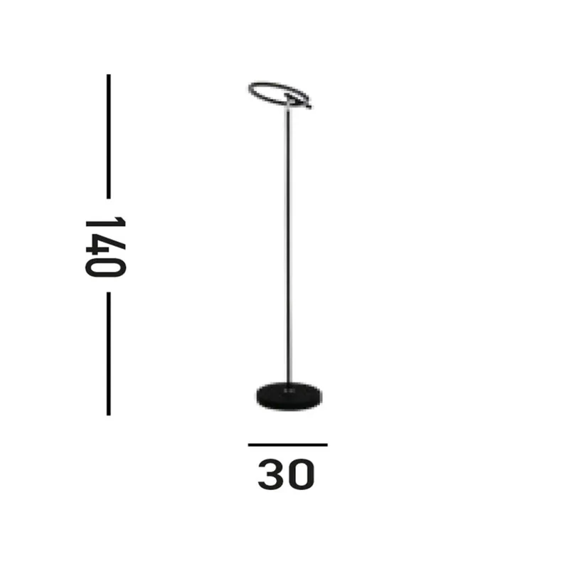Space LED vloerlamp, metaal by Searchlight in Black – product photo