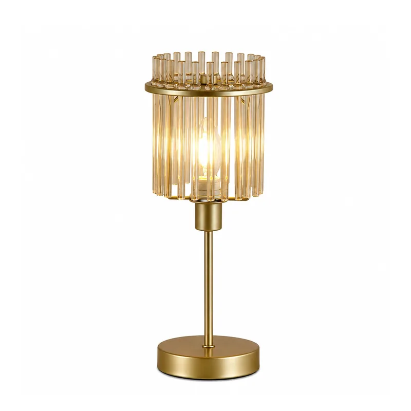 Tafellamp Swizzle H 38 cm mat goud de Searchlight – photo produit