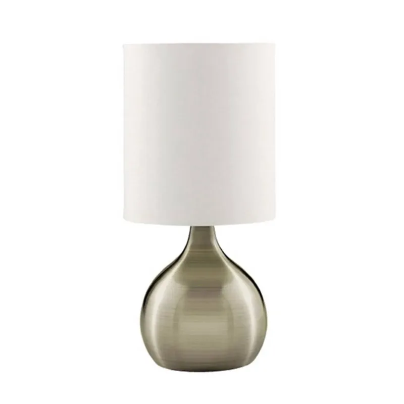 Tafellamp touch 3923, antiek messing van Searchlight in Antiek-messing, Wit – productfoto