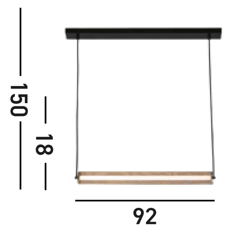 Thread LED hanglamp, goudkleurig, dimbaar in 3 stappen, staal de Searchlight en Or, Blanc, Noir – photo produit