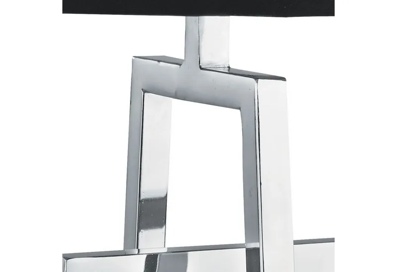 Tischleuchte York Tischleuchte - Chromsockel & schwarzer Schirm, ohne Leuchtmittel by Searchlight in Grey, Black – product photo 4 of 5