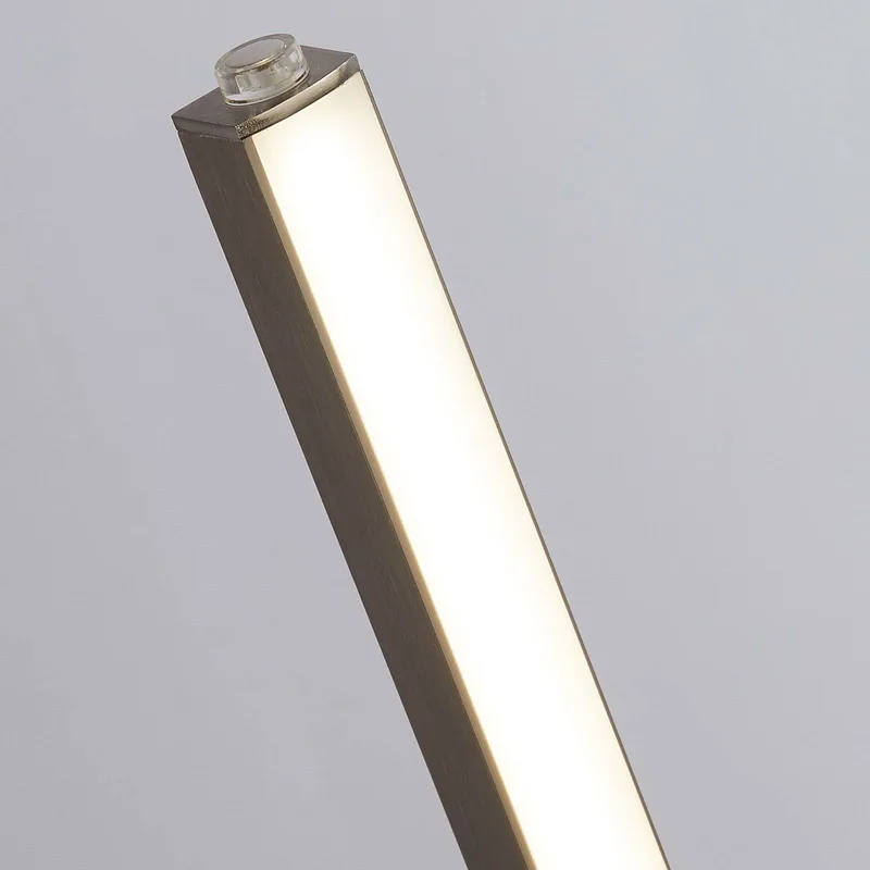 Tribeca LED tafellamp, zilver/opaal wit, metaal, CCT, 50 cm von Searchlight in Silber, Weiß – Produktfoto