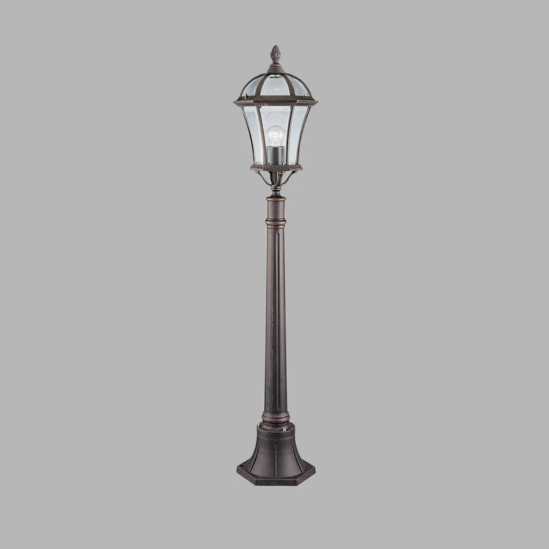 Tuinpadverlichting Capri van aluminium, 1-lamp de Searchlight en Donkerbruin, Helder – photo produit
