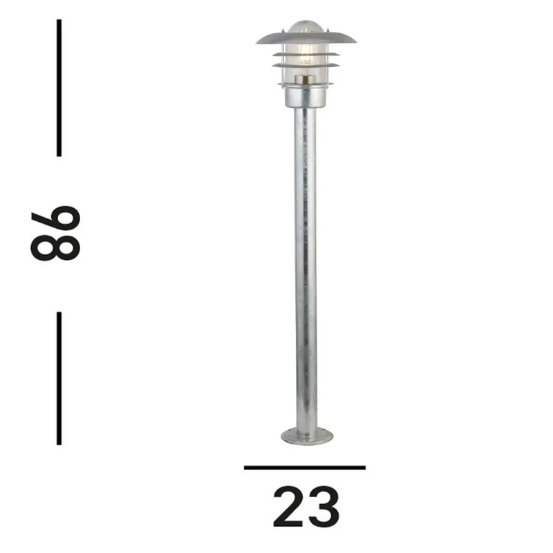 Tuinpadverlichting X Conrad, zilver, IP44, hoogte 51 cm, staal de Searchlight en Argent, Helder – photo produit