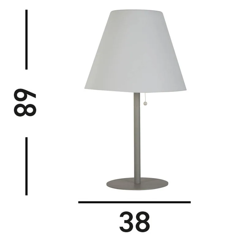 Venice I LED tafellamp op zonne-energie, IP44, wit/zilver by Searchlight in Silver, White – product photo