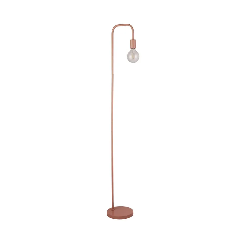 Vloerlamp Amiel, roze, metaal, 155 cm, E27 fra Searchlight i Roze mat – produktbillede