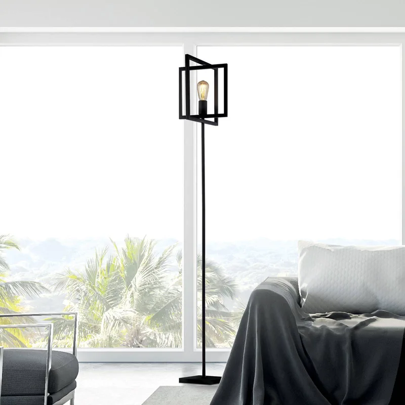 Vloerlamp Squares de Searchlight en Noir – photo produit