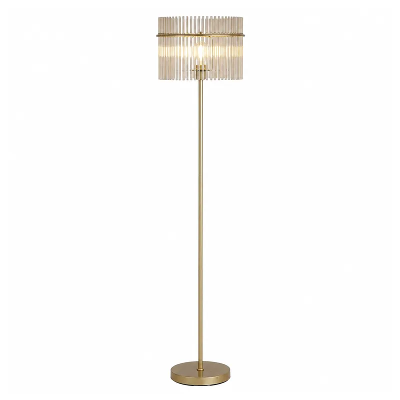 Vloerlamp Swizzle H 152 cm mat goud fra Searchlight – produktbillede