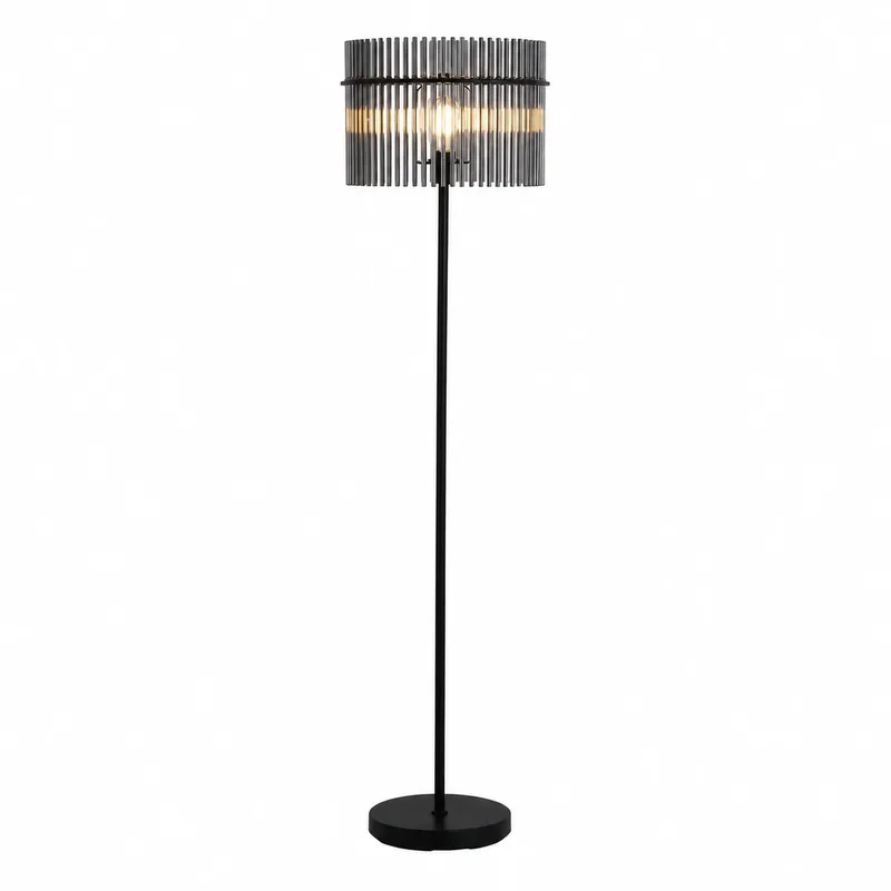 Vloerlamp Swizzle H 152 cm zwart de Searchlight – photo produit