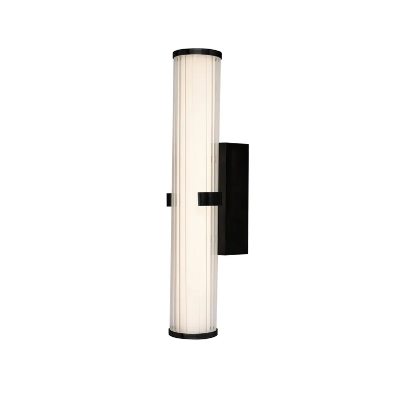 Wandlamp Clamp H 43 cm IP44 zwart de Searchlight – photo produit