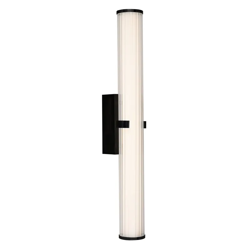 Wandlamp Clamp H 63 cm IP44 zwart de Searchlight – photo produit