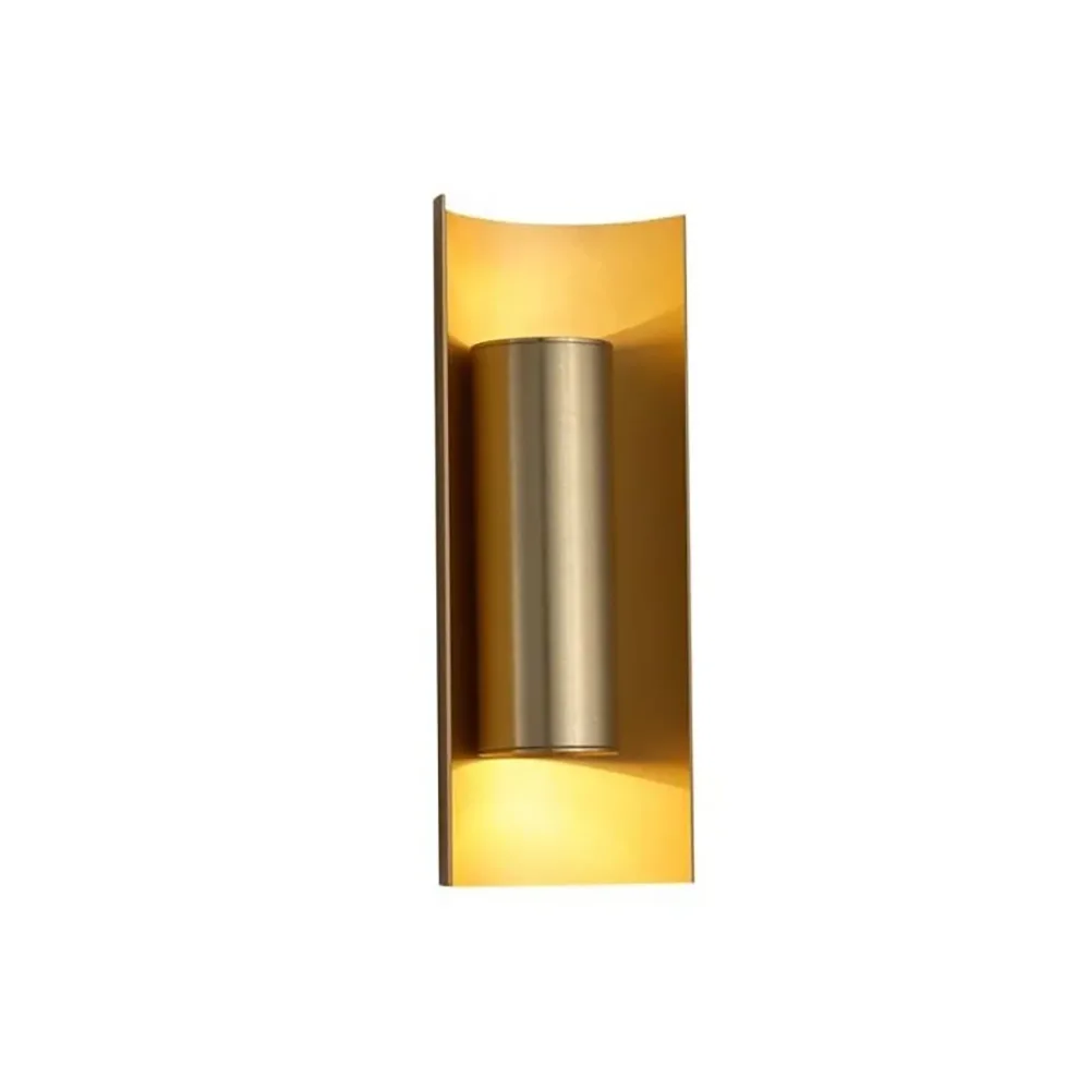 Wandlamp Roll H 25,4 cm 2 mat goud de Searchlight – photo produit