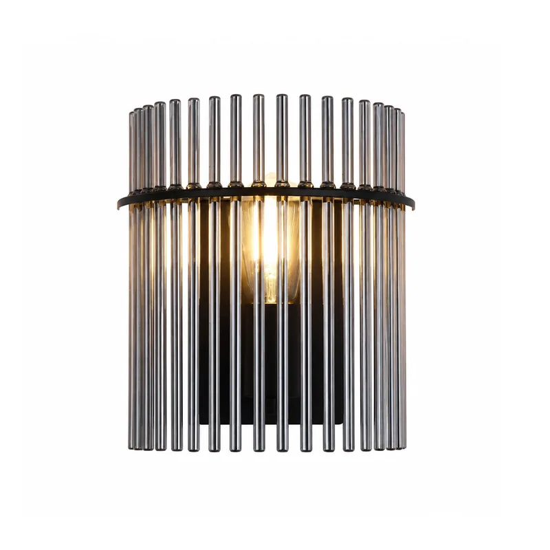 Wandlamp Swizzle H 26 cm zwart de Searchlight – photo produit