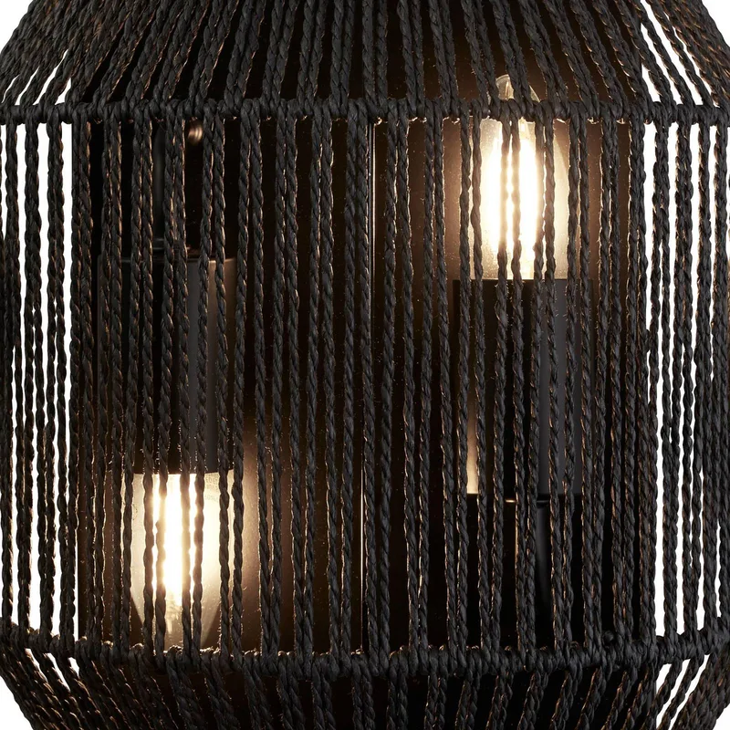 Wandlamp Wicker, 2-lamps de Searchlight en Noir – photo produit