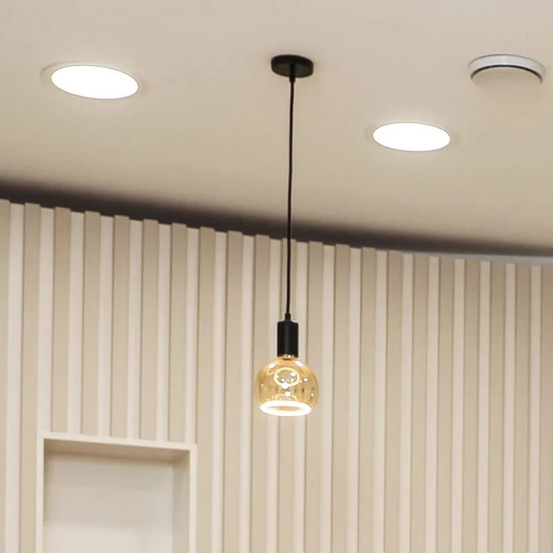 hanglamp Alix Wave, E27, afhanghoogte 200 cm de Segula en Noir – photo produit