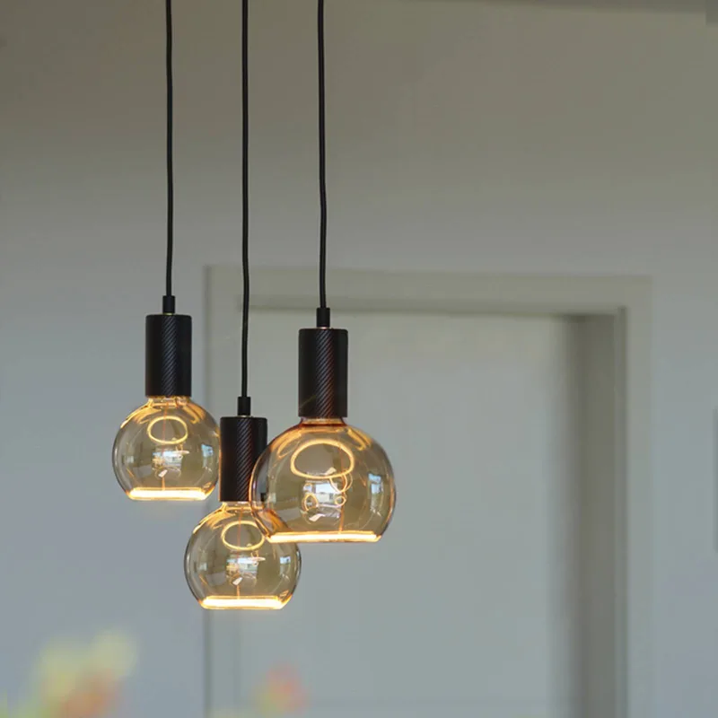 hanglamp Madox Square 3X Wave, staal, E27 fra Segula i Sort – produktbillede