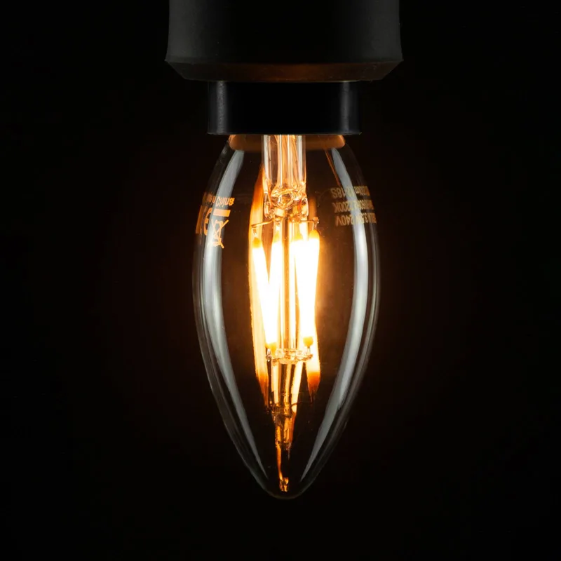 LED-kertepære E14 3W 2.200K filament klar fra Segula – produktbillede