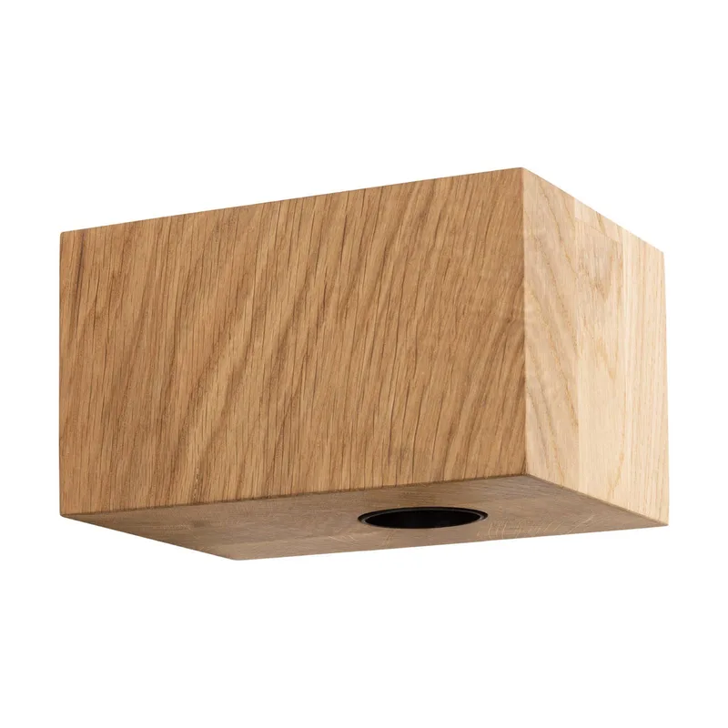wandlamp Cozy, geolied eikenhout, kubusvorm, E27 von Segula in Eik – Produktfoto