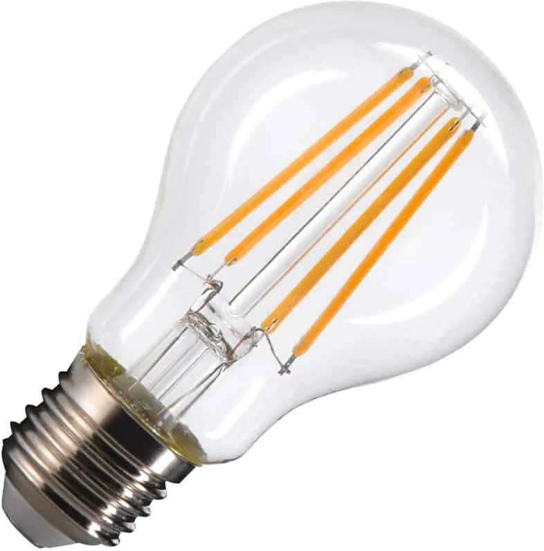 A60 E27, LED Leuchtmittel transparent 7,5W 2700K CRI90 320° - LED Lampen Sockel E27 de SLV – photo produit