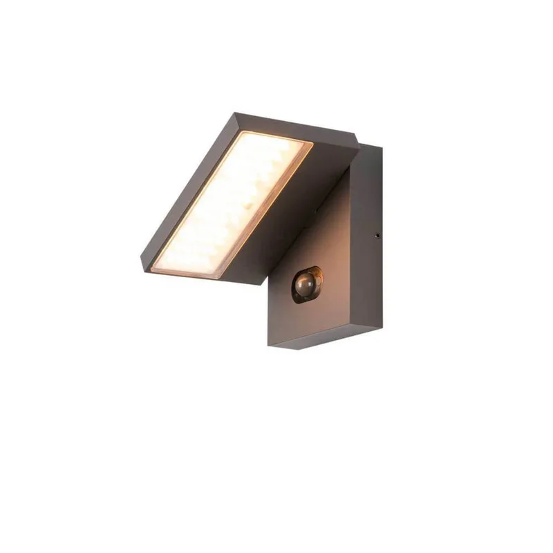 Abridor buitenwandlamp, IP65, zwart met sensor by SLV – product photo