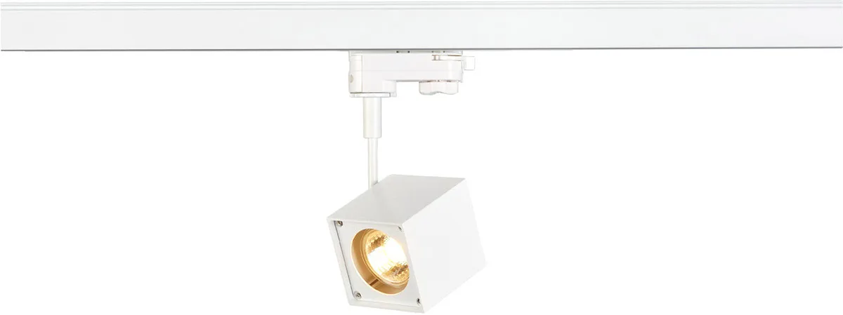 ALTRA DICE Spot, eckig, weiss, GU10, max. 50W, inkl. 3P.-Adapter - Leuchten mit 3 Phasen Adapter 230V von SLV – Produktfoto