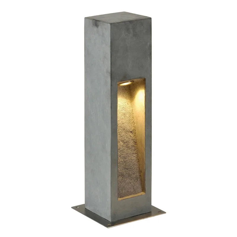 Arrock Stone LED sokkellamp van natuursteen van SLV in Steengrijs – productfoto