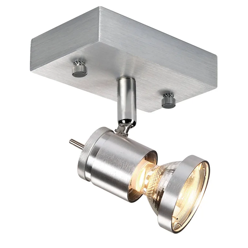 Asto 1-lamp plafondspot met decoratieve ring de SLV en Geborsteld aluminium – photo produit