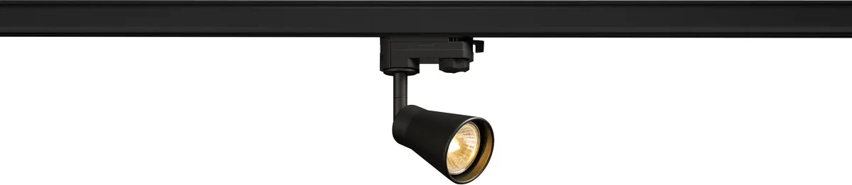 AVO Spot für 3Phasen Hochvoltschiene, QPAR51, schwarz, max. 50W - Leuchten mit 3 Phasen Adapter 230V de SLV – photo produit