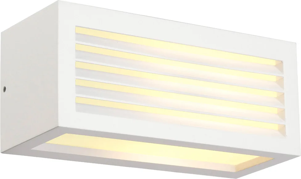 BOX-L E27 Wandleuchte, eckig, weiss, E27, max. 18W - Stand-, Wand- und Deckenleuchten (Outdoor) de SLV – photo produit