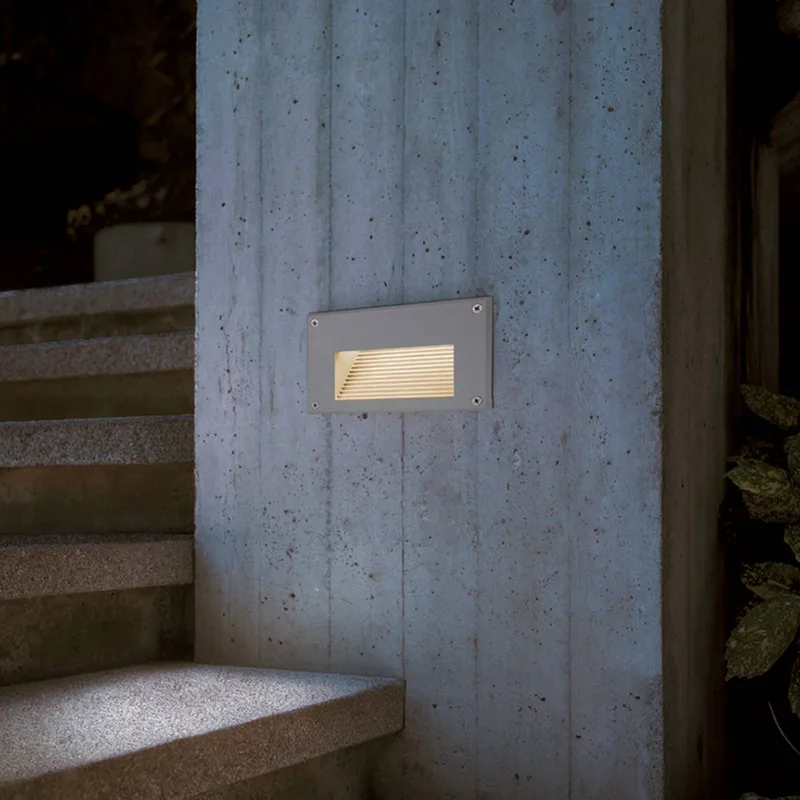 Brick LED wand inbouwlamp 3.000K från SLV i Zilvergrijs – produktbild