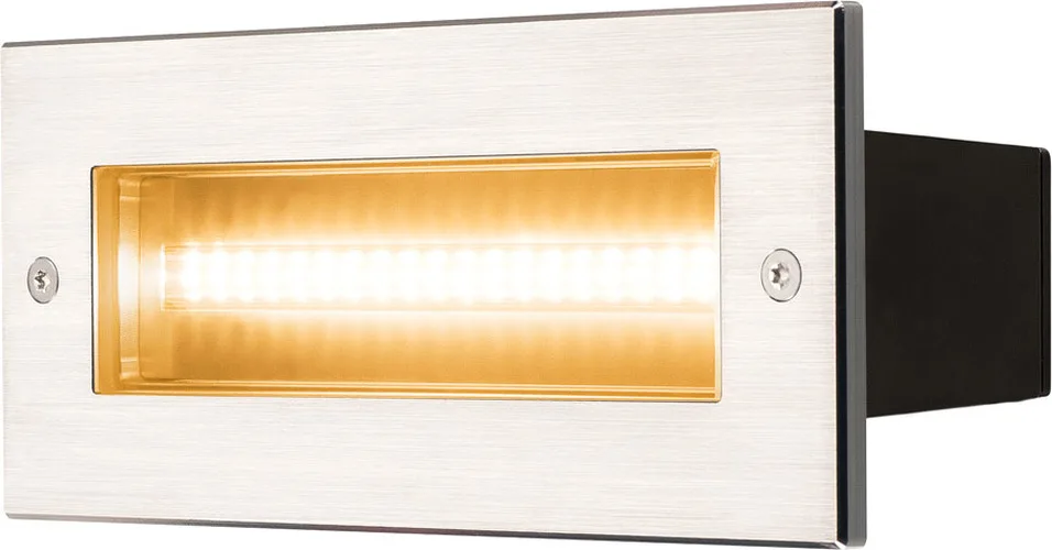 BRICK Outdoor Wandeinbauleuchte, LED, 3000K, edelst., IP67, 230V, 10W - Einbauleuchten (Outdoor) fra SLV – produktbillede