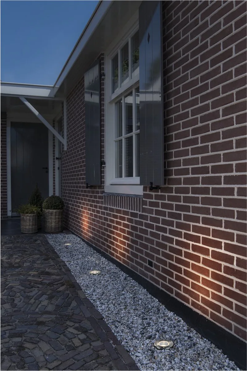 buiten grondspot Dasar 80 rond - edelstaal van SLV in Zilver, Rvs – productfoto