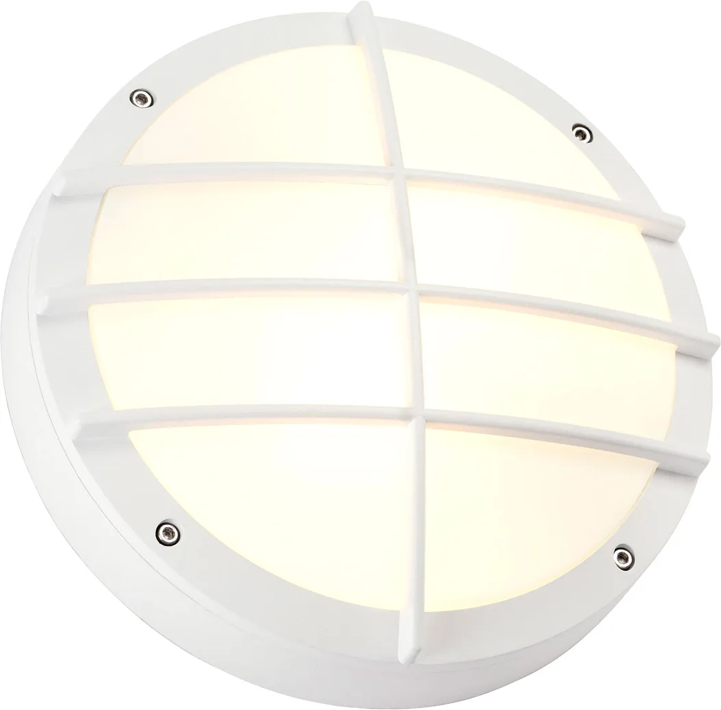 BULAN GRID Wandleuchte, rund, weiss, E27, max. 2x25W - Stand-, Wand- und Deckenleuchten (Outdoor) fra SLV – produktbillede