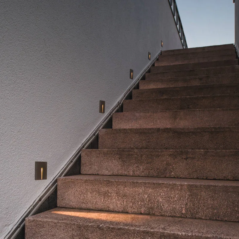 Concreto LED wand inbouwlamp IP65, smal de SLV en Betongrijs – photo produit