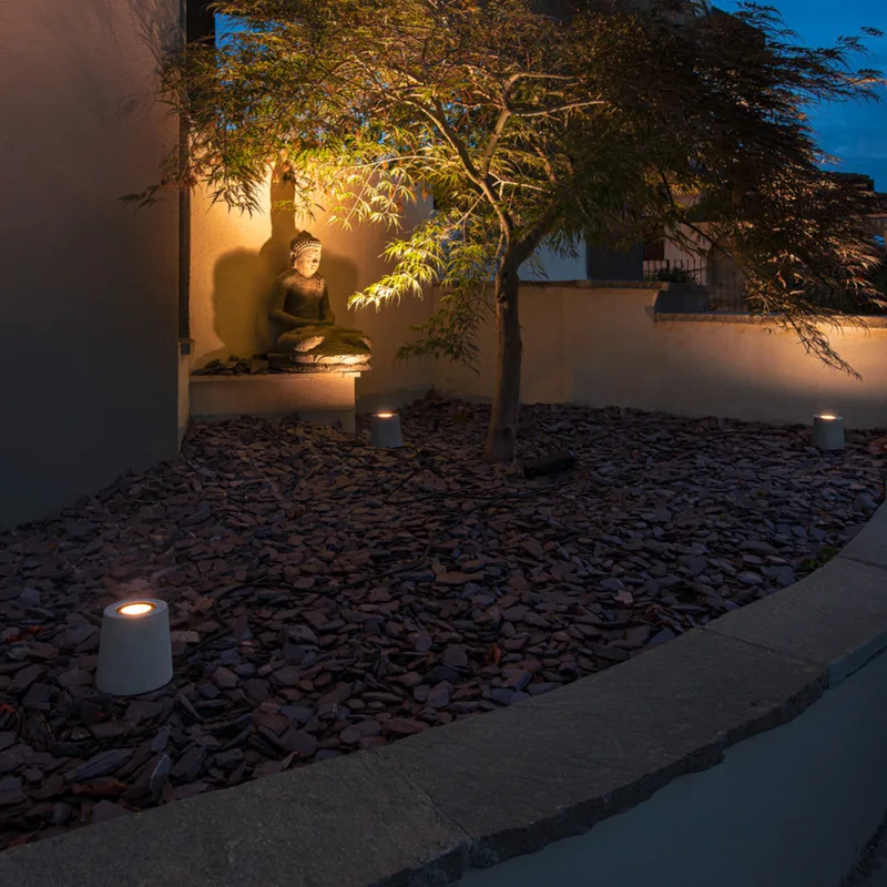 Concreto Round d’Extérieur Lampadaire Grey de SLV – photo produit