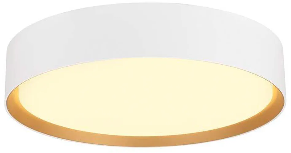 DECONA 30 CL, PHASE, Deckenaufbauleuchte, rund, 3000/4000K, 17 W, weiß / gold - Wand- und Deckenleuchten von SLV – Produktfoto