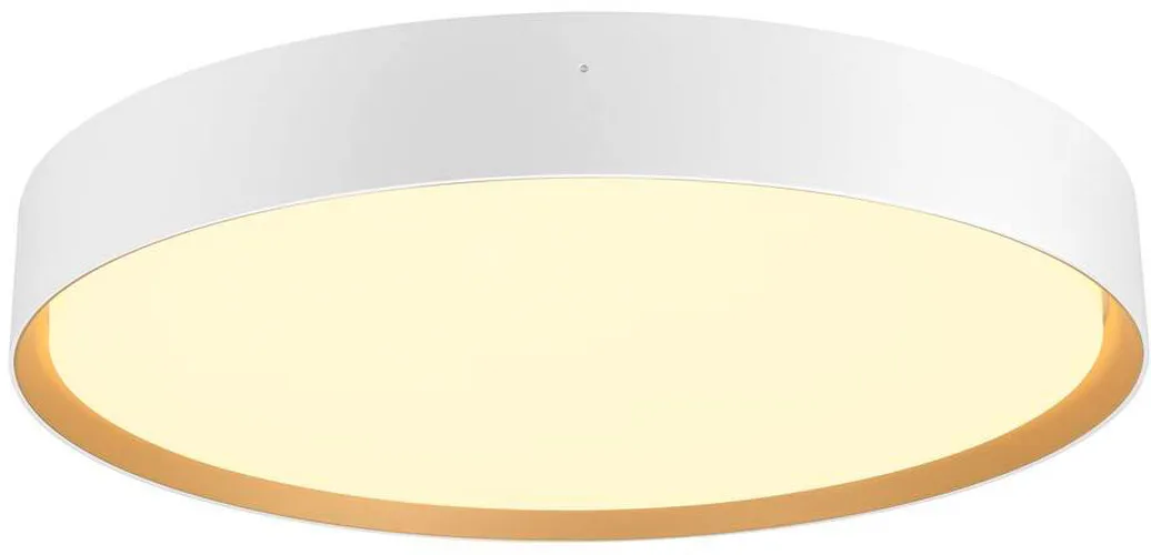 DECONA 42 CL, PHASE, Deckenaufbauleuchte, rund, 3000/4000K, 23 W, weiß / gold - Wand- und Deckenleuchten von SLV – Produktfoto