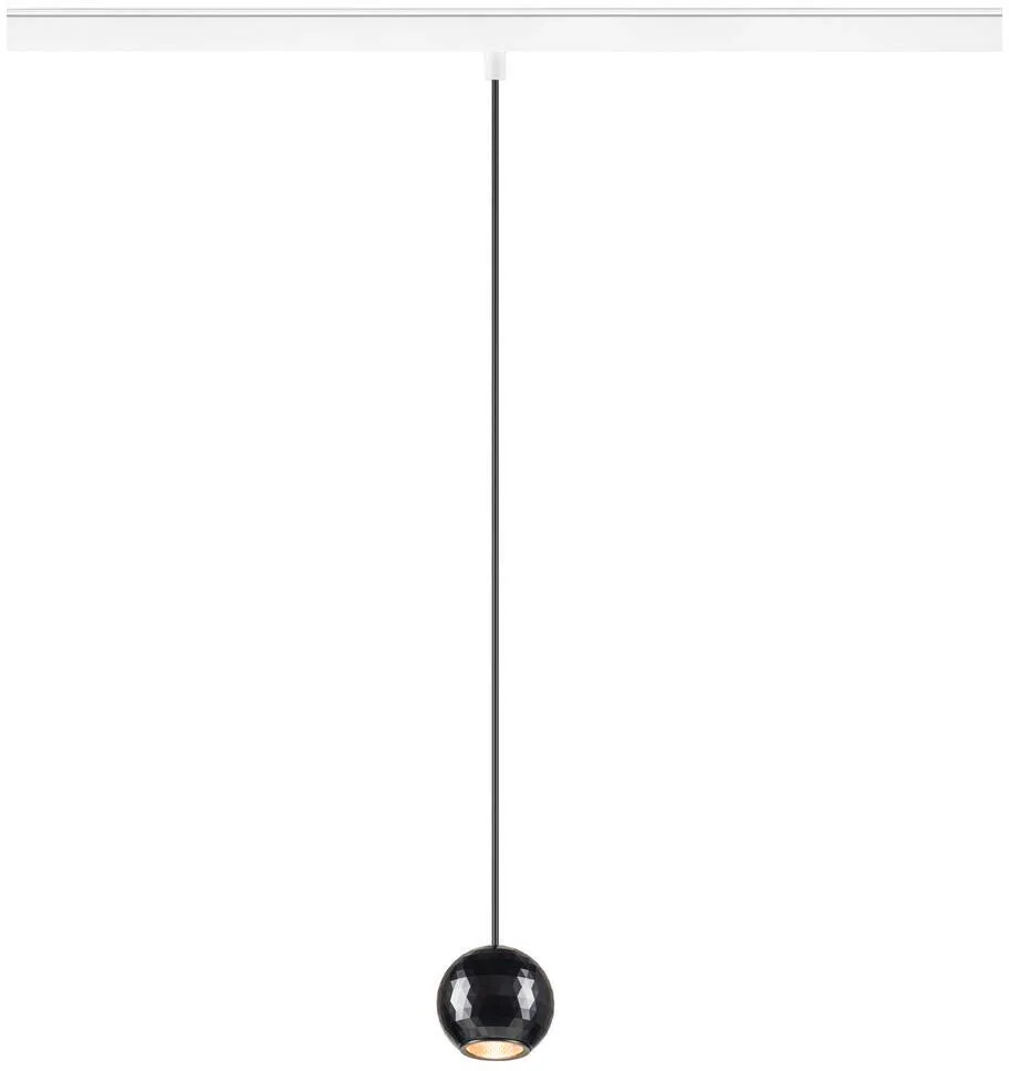 DYSKO, 48V Pendelleuchte, DALI, Pendellänge 200 cm, 2700K, 36°, DALI, weiß / schwarz - Leuchten mit 3 Phasen Adapter 48V von SLV – Produktfoto