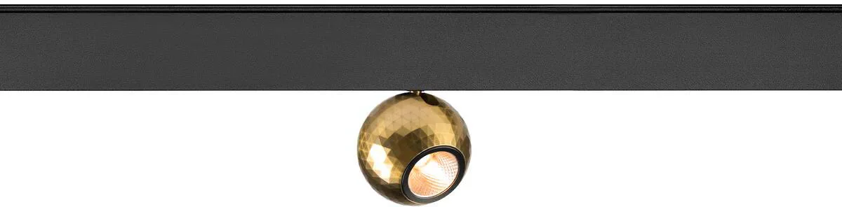DYSKO, 48V Spot, DALI, deep & recessed track, 2700K, 5.6 W, 36°, schwarz / gold - Leuchten mit 3 Phasen Adapter 48V de SLV – photo produit
