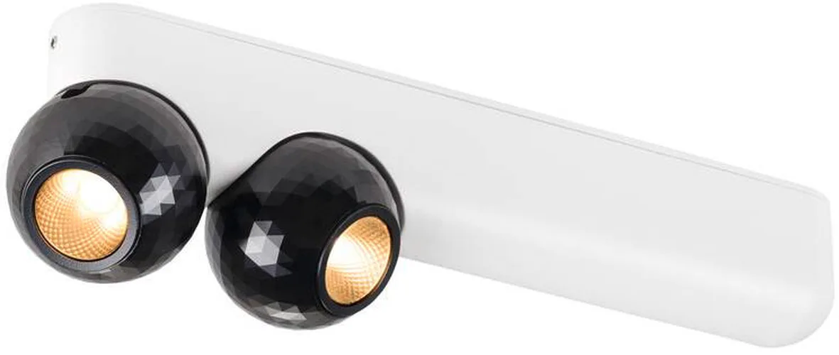DYSKO, Wand- und Deckenaufbauleuchte, double, PHASE, 2700K, 13 W, 36°, weiß / schwarz - Wand- und Deckenleuchten von SLV – Produktfoto