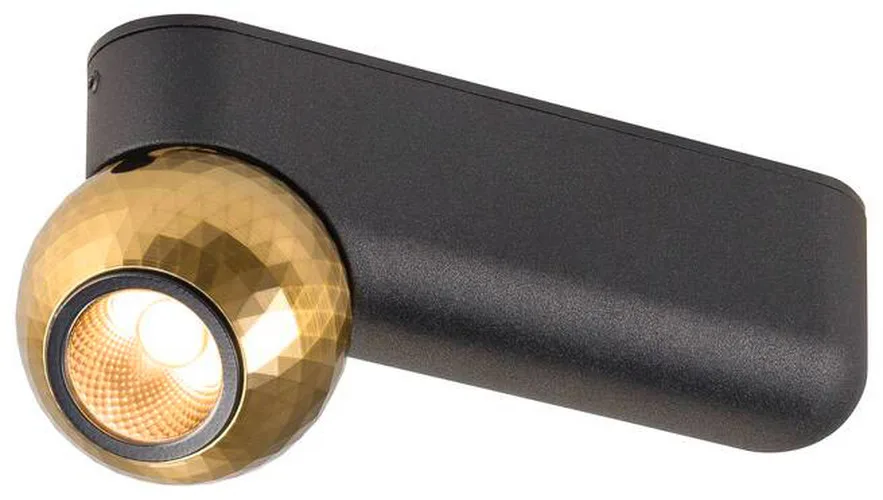 DYSKO, Wand- und Deckenaufbauleuchte, single, PHASE, 2700K, 6.7 W, 36°, schwarz / gold - Wand- und Deckenleuchten fra SLV – produktbillede