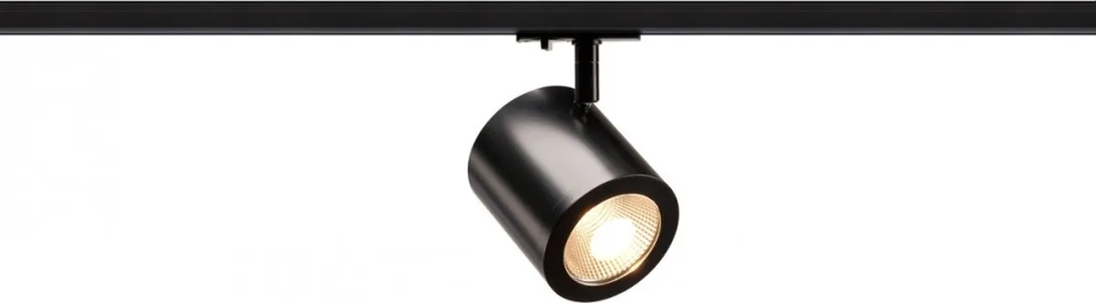 ENOLA_C, Strahler f. 1Phasen Hochvolt-Schiene, 3000K, schwarz, 35° - Leuchten mit 1 Phasen Adapter von SLV – Produktfoto