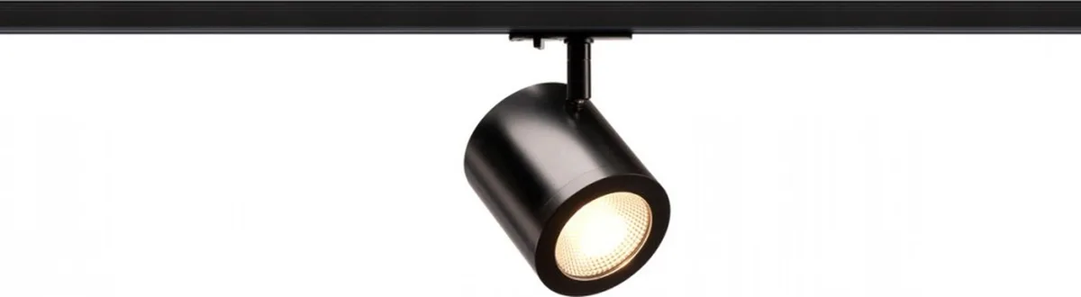 ENOLA_C, Strahler f. 1Phasen Hochvolt-Schiene, 3000K, schwarz, 55° - Leuchten mit 1 Phasen Adapter fra SLV – produktbillede