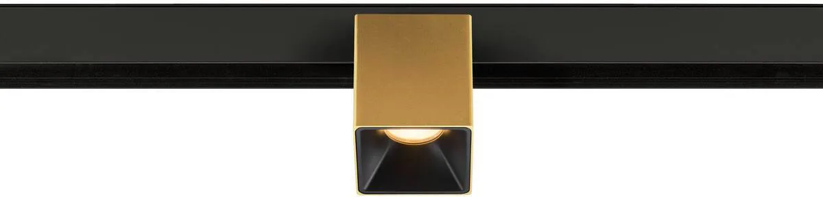 FIXT-IT!, 48V, DALI, eckig, Surface mounted track, Spot, 3000K, 6.6 W, 36°, gold / schwarz - Leuchten mit 3 Phasen Adapter 48V von SLV – Produktfoto