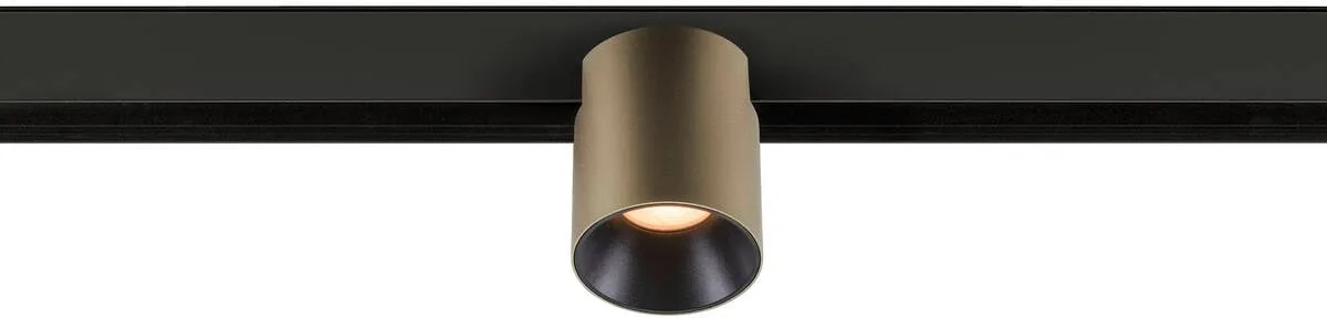 FIXT-IT!, 48V, DALI, rund, Surface mounted track, Spot, 2700K, 6.6 W, 36°, bronze / schwarz - Leuchten mit 3 Phasen Adapter 48V von SLV – Produktfoto