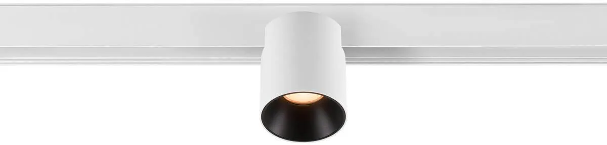 FIXT-IT!, 48V, DALI, rund, Surface mounted track, Spot, 2700K, 6.6 W, 36°, weiß / schwarz - Leuchten mit 3 Phasen Adapter 48V de SLV – photo produit