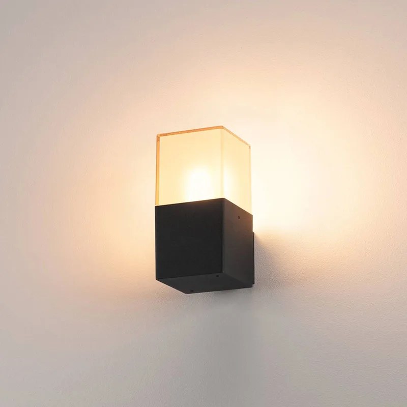 Grafit - hoekige buitenwandlamp de SLV en Anthracite, Blanc – photo produit