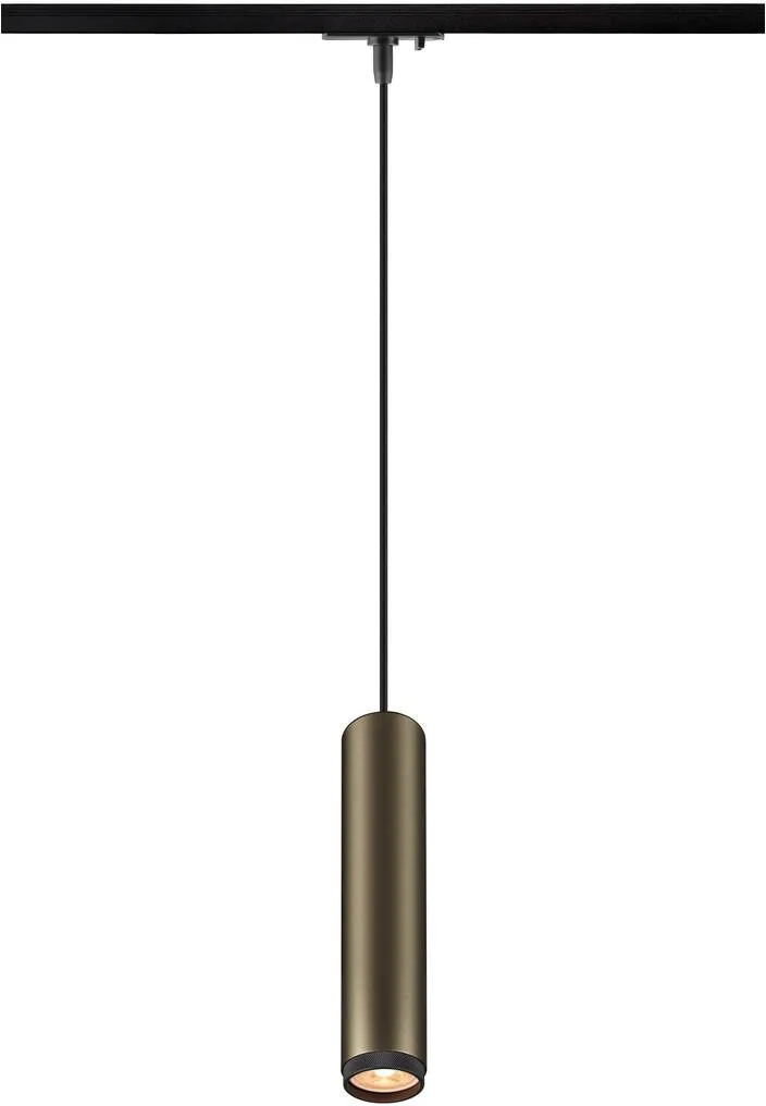 GRIP! L, 1~ Pendelleuchte, GU10, Pendellänge 200cm, 1x max. 6W, bronze / schwarz - Leuchten mit 1 Phasen Adapter de SLV – photo produit